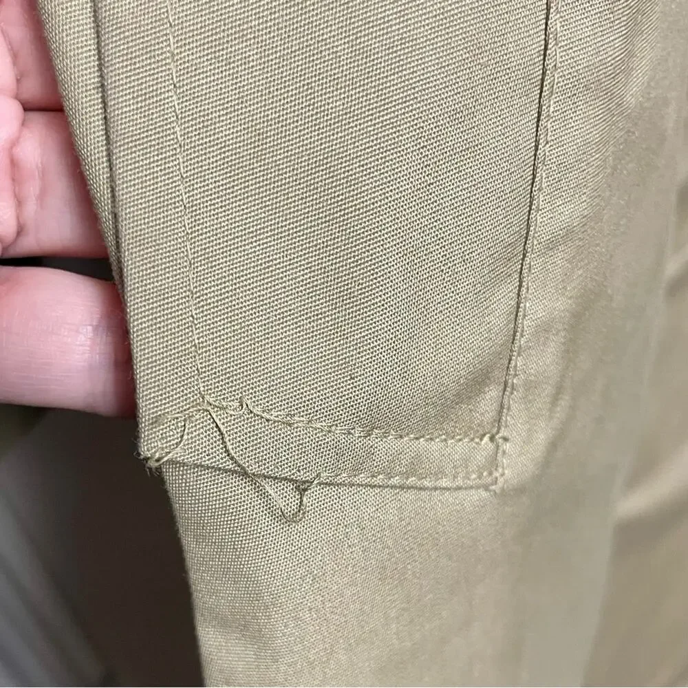 Vintage London Fog Men's Classic Tan khaki Trench Coat with zip liner medium 40
